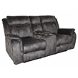 New Classic Furniture Park City Polyester Fabric Console Loveseat in Slate