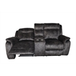 New Classic Furniture Park City Polyester Fabric Console Loveseat in Slate