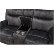 New Classic Furniture Park City Polyester Fabric Console Loveseat in Slate