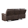 New Classic Furniture Quade Polyester Fabric Sofa with Dual Recliner in Mocha