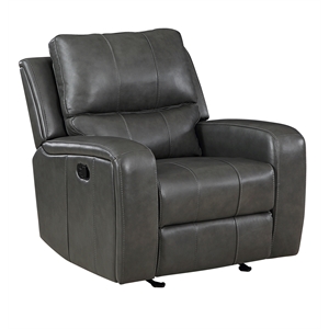 new classic furniture linton leather upholstered glider recliner