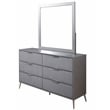 New Classic Furniture Kailani Wood Dresser with Mirror Set in Gray