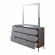 New Classic Furniture Kailani Wood Dresser with Mirror Set in Gray