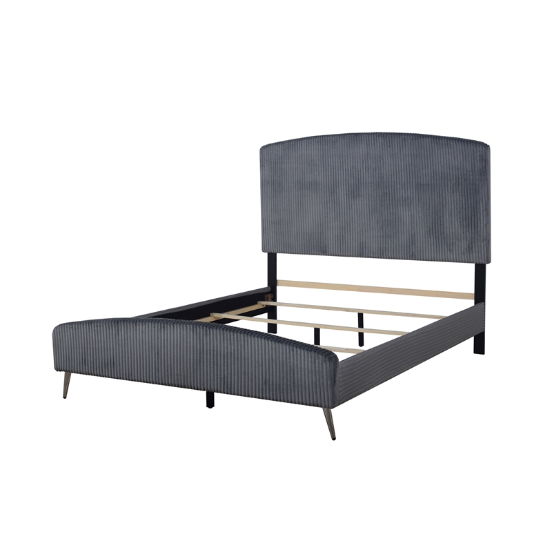 New Classic Furniture Kailani Wood Queen Upholstered Bed in Gray