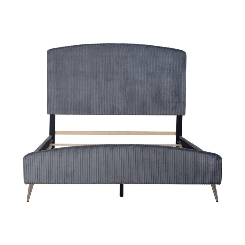 New Classic Furniture Kailani Wood Queen Upholstered Bed in Gray