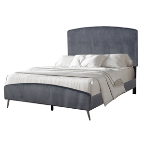 New Classic Furniture Kailani Wood Queen Upholstered Bed in Gray