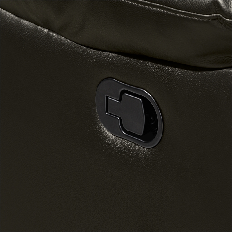 New Classic Furniture Nikko Leather Sofa with Dual Recliner in Brown