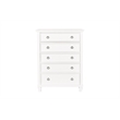 New Classic Furniture Tamarack Solid Wood 5-Drawer Chest in White