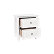New Classic Furniture Tamarack Solid Wood 2-Drawer Nightstand in White