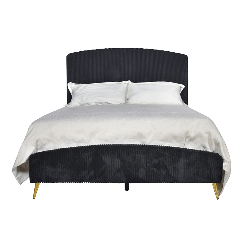 New Classic Furniture Kailani Wood California King Upholstered Bed in Black