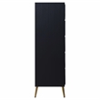 New Classic Furniture Kailani Contemporary Wood 5-Drawer Chest in Black