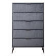 New Classic Furniture Kailani Contemporary Wood 5-Drawer Chest in Gray