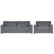 New Classic Furniture Kylo 2 PC Fabric Sofa and Cuddle Chair Set in Ash Gray