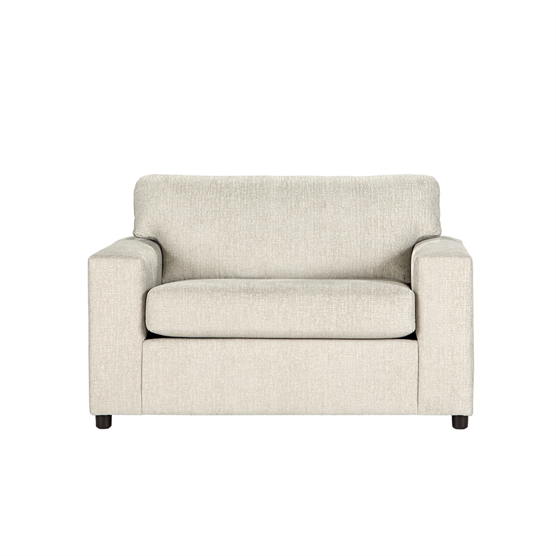New Classic Furniture Kylo 2 PC Fabric Sofa and Cuddle Chair Set in Natural