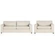 New Classic Furniture Kylo 2 PC Fabric Sofa and Cuddle Chair Set in Natural