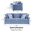 New Classic Furniture Sylvie 2 PC Fabric Sofa and Chair Set in Blue and White