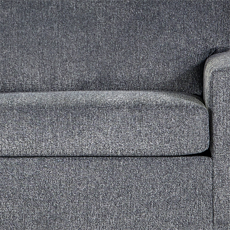 New Classic Furniture Kylo Polyester Fabric Cuddle Chair in Ash Gray