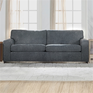 New Classic Furniture Kylo Polyester Fabric 3-Seater Sofa in Ash Gray