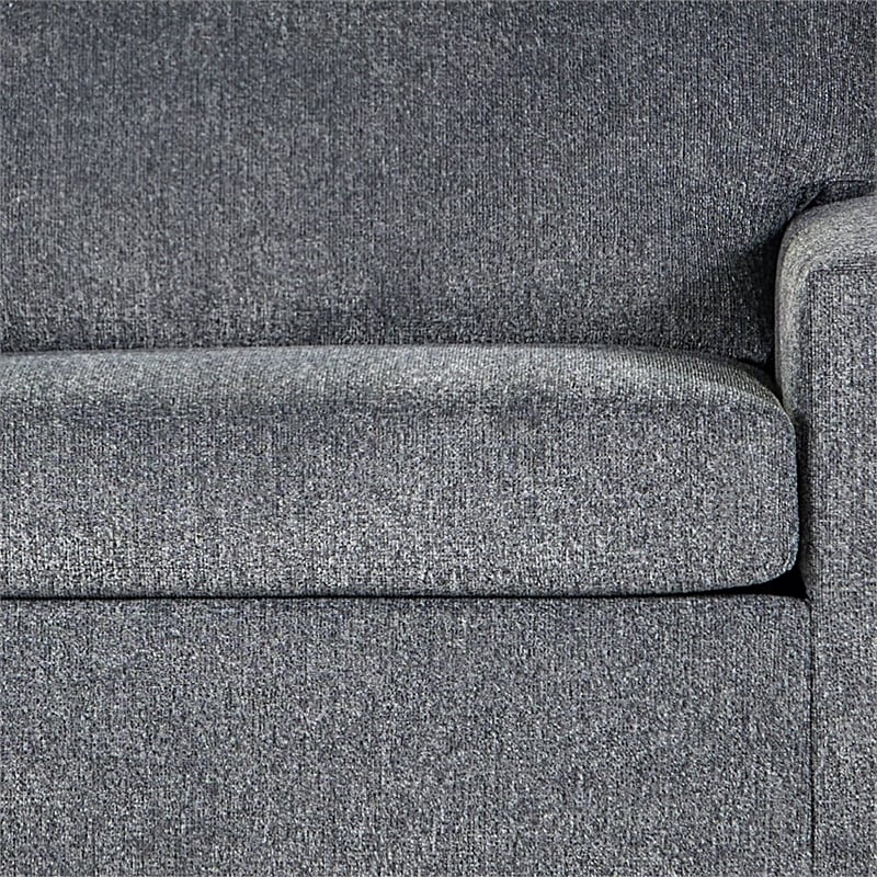 New Classic Furniture Kylo Polyester Fabric 3-Seater Sofa in Ash Gray