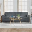 New Classic Furniture Kylo Polyester Fabric 3-Seater Sofa in Ash Gray
