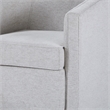 New Classic Furniture Poppy Polyester Fabric Swivel Chair in Light Gray