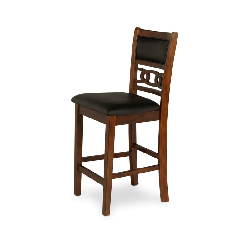 New Classic Furniture Gia Solid Wood Counter Chair in Brown (Set of 4)