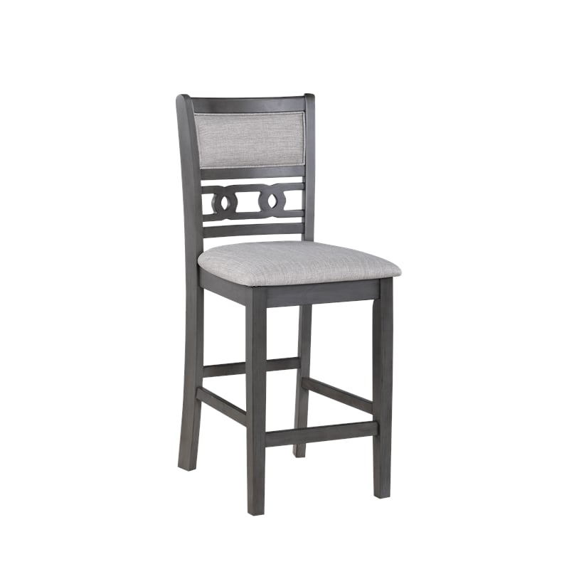 New Classic Furniture Gia Solid Wood Counter Chair in Gray (Set of 4)