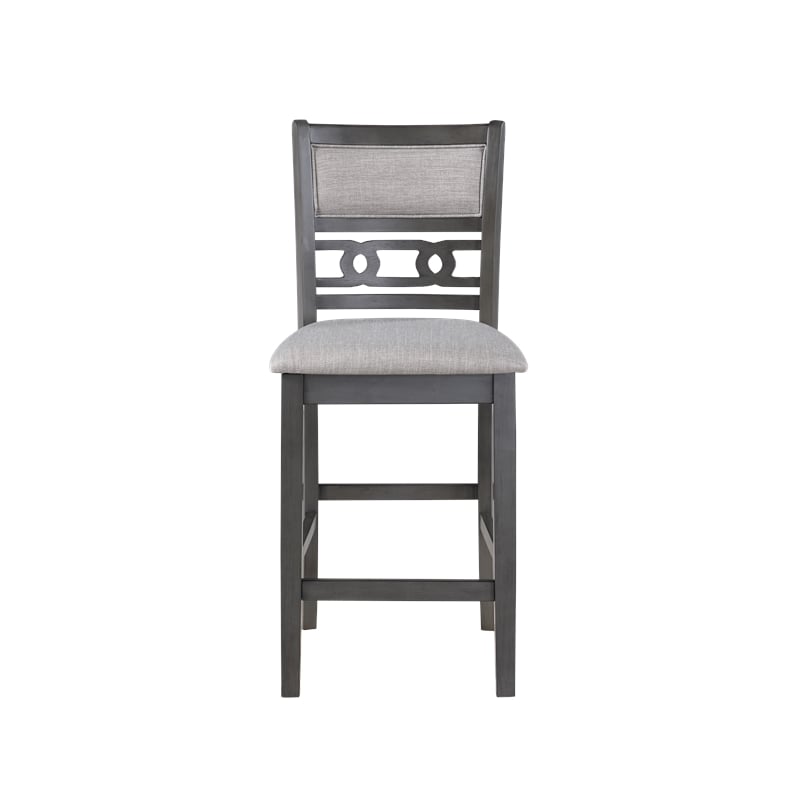 New Classic Furniture Gia Solid Wood Counter Chair in Gray (Set of 4)