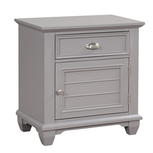 New Classic Furniture Jamestown Solid Wood 1-Drawer Nightstand in Gray