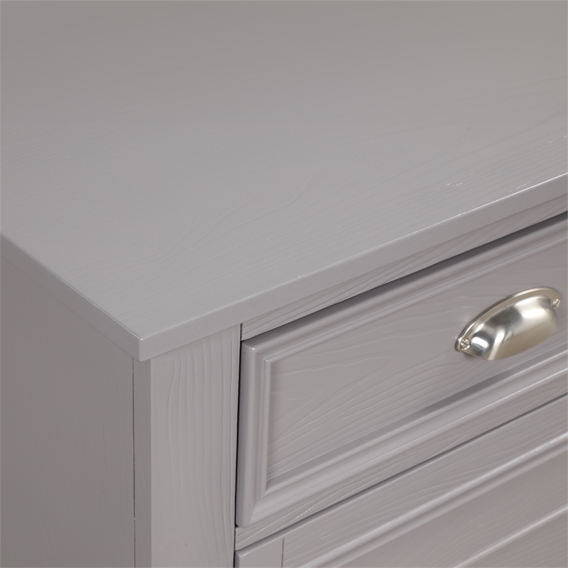 New Classic Furniture Jamestown Solid Wood 1-Drawer Nightstand in Gray