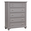 New Classic Furniture Jamestown Wood 5-Drawers Bedroom Chest in Gray
