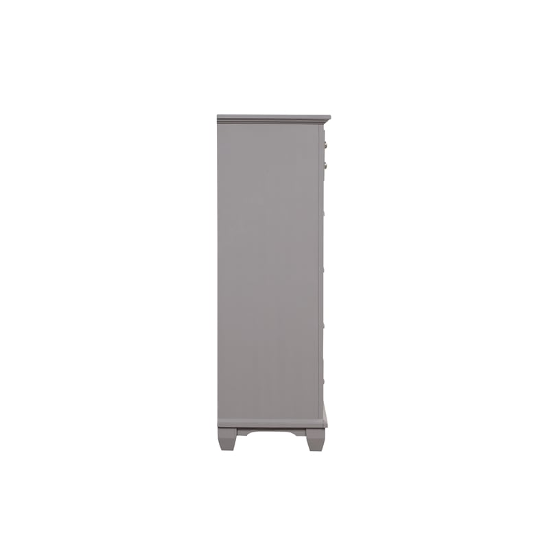 New Classic Furniture Jamestown Wood 5-Drawers Bedroom Chest in Gray