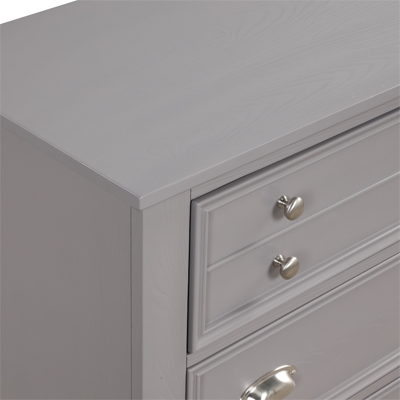 New Classic Furniture Jamestown Wood 5-Drawers Bedroom Chest in Gray