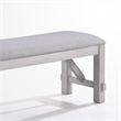 New Classic Furniture Maisie Polyester Fabric & Wood Dining Bench in White