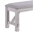 New Classic Furniture Maisie Polyester Fabric & Wood Dining Bench in White