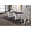 New Classic Furniture Maisie 5-Piece Solid Wood Dining  Table Set in Brown