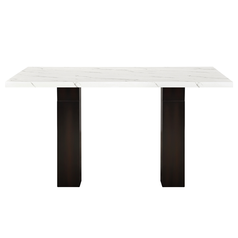 New Classic Furniture Faust 5-Piece Solid Wood Dining Table Set in Gray