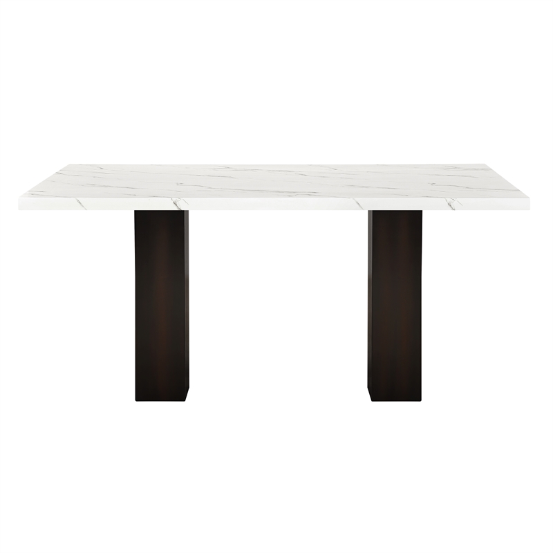 New Classic Furniture Faust 5-Piece Solid Wood Dining Table Set in Gray