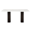 New Classic Furniture Faust Solid Wood Adjustable Dining Table in Black & White