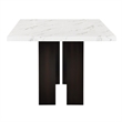 New Classic Furniture Faust Solid Wood Adjustable Dining Table in Black & White