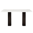 New Classic Furniture Faust Solid Wood Adjustable Dining Table in Black & White