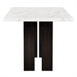 New Classic Furniture Faust Solid Wood Adjustable Dining Table in Black & White