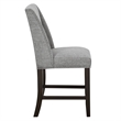 New Classic Furniture Faust 5-Piece Wood Counter Table Set with 4 Chairs in Gray