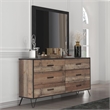 New Classic Furniture Elk River Solid Wood Dressers with Mirror in Rustic White