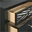 New Classic Furniture Obsidian Solid Wood 6-Drawers Dresser with Mirror in Black