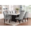 New Classic Furniture Faust 7-Piece Solid Wood Dining Table Set in Gray