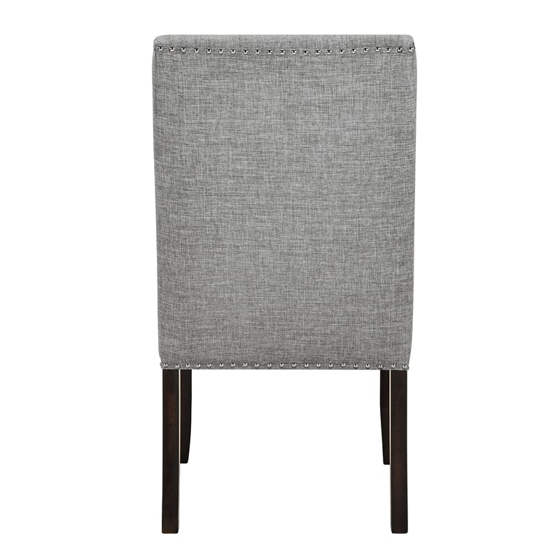 New Classic Furniture Faust 7-Piece Solid Wood Dining Table Set in Gray