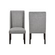 New Classic Furniture Faust 7-Piece Solid Wood Dining Table Set in Gray