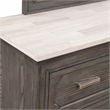 New Classic Furniture Lisbon Solid Wood 7-Drawers Dresser with Mirror in Gray