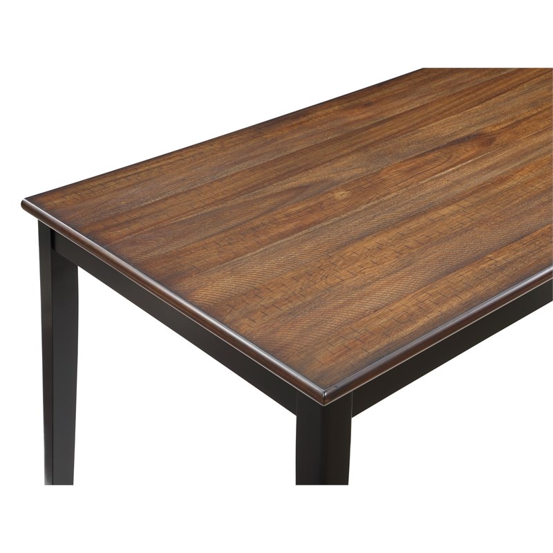 New Classic Furniture Potomac 5-Piece Rectangle Wood Dining Set in Brown/Black